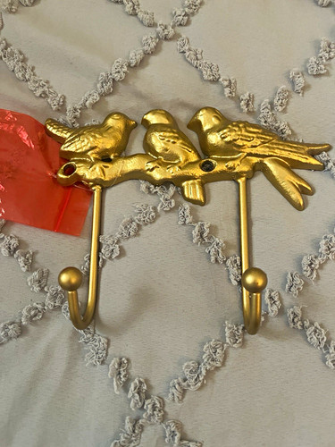 Gold metal bird - metal,